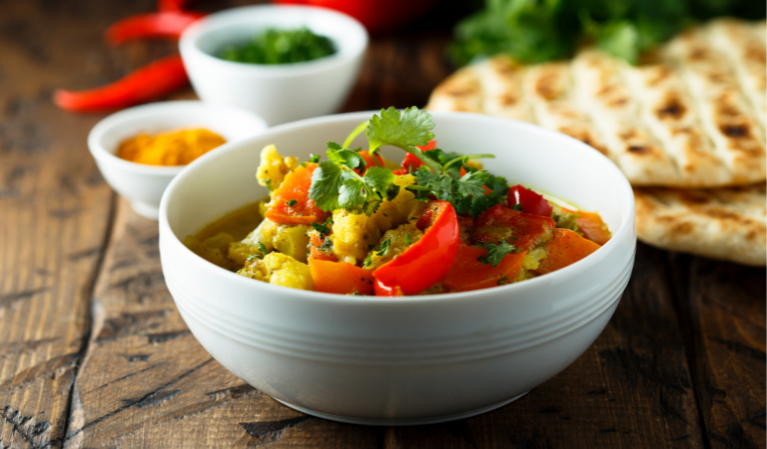 Légumes sauce curry doux