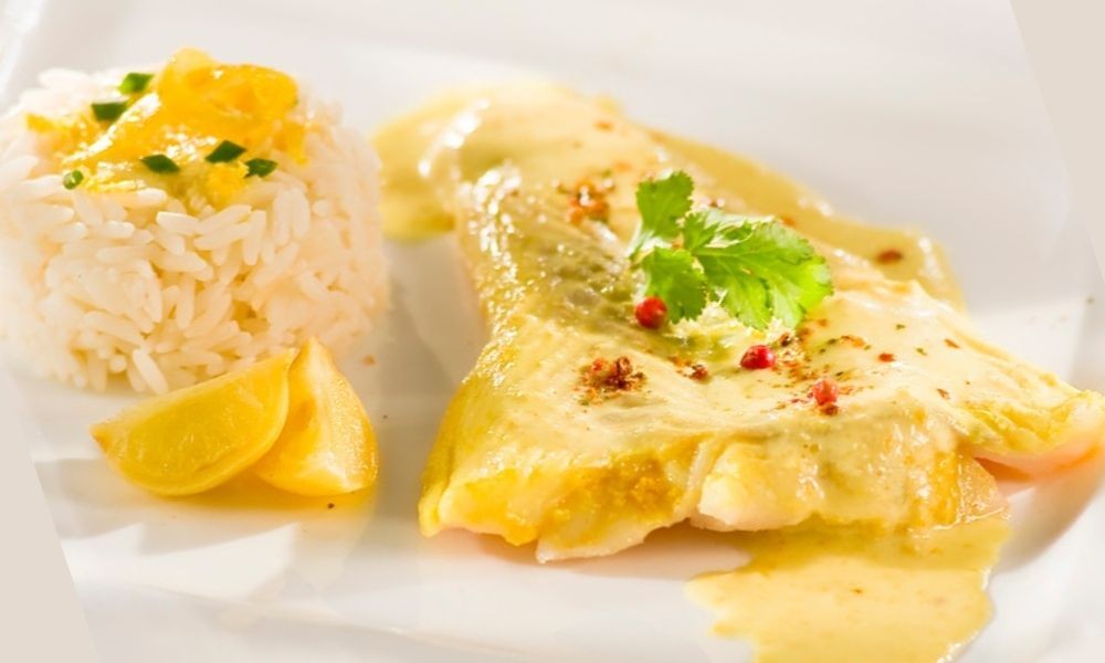 Filet de cabillaud au lait de coco et au curry bio Filet de cabillaud au lait de coco et au curry bio